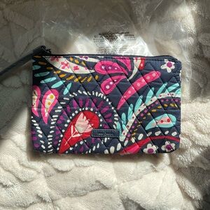 NWT Vera Bradley Navy and Pink Floral Cosmetic Bag